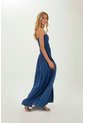 Vestido Largo Nayade Azul Mercedes Campuzano de Mercedes Campuzano