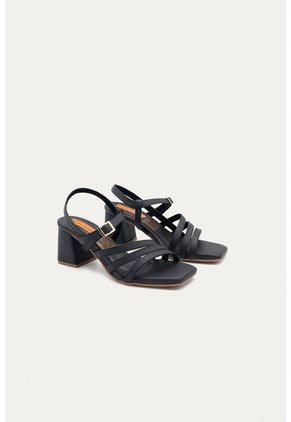 Sandalia Tacón Lia Negro Mercedes Campuzano