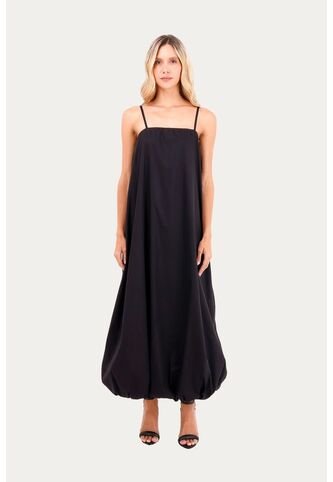 Vestido Largo Amalfi Negro Mercedes Campuzano Mercedes Campuzano