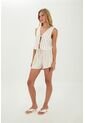 Short Fiora Beige Mercedes Campuzano de Mercedes Campuzano