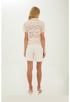 Camisa Steph Beige Mercedes Campuzano