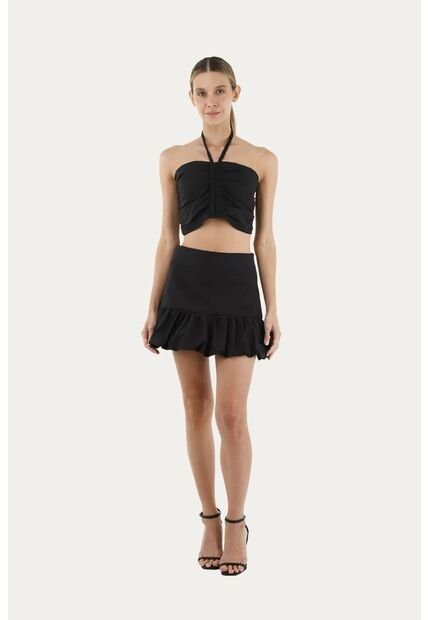 Falda Corta Paloma Negro Mercedes Campuzano
