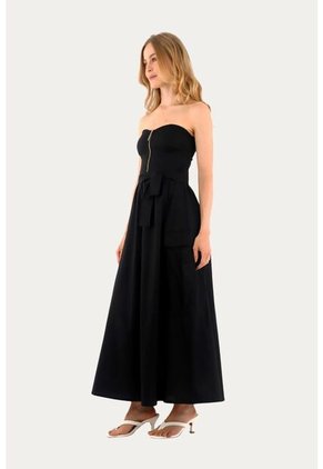 Vestido Largo Glens Negro Mercedes Campuzano