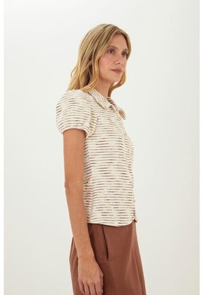 Camisa Elise Beige Mercedes Campuzano