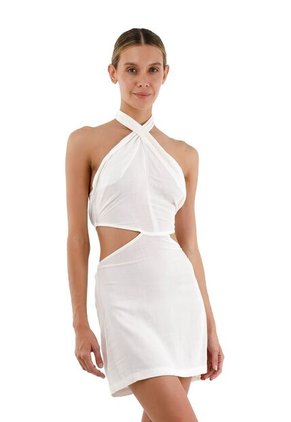 Vestido Corto Claire Marfil Mercedes Campuzano