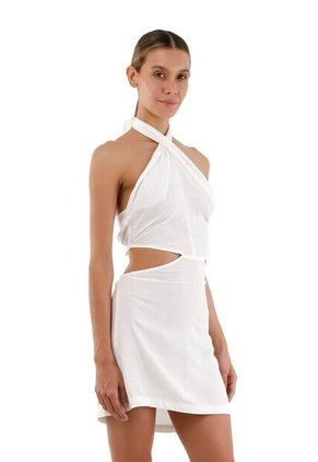 Vestido Corto Claire Marfil Mercedes Campuzano