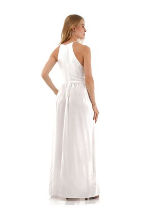 Vestido Largo Anaira Marfil Mercedes Campuzano