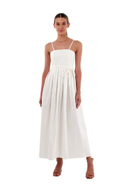 Vestido Largo Provenzal Marfil Mercedes Campuzano
