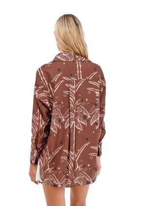 Camisa Boyfriend Haven Palmeras Café Mercedes Campuzano