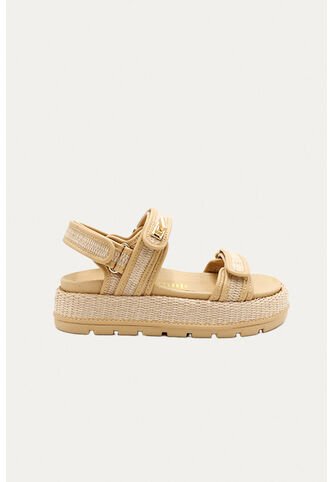 Sandalia Plataforma Lory Beige Mercedes Campuzano Mercedes Campuzano