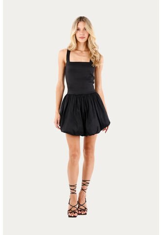 Vestido Corto Ivanna Negro Mercedes Campuzano Mercedes Campuzano