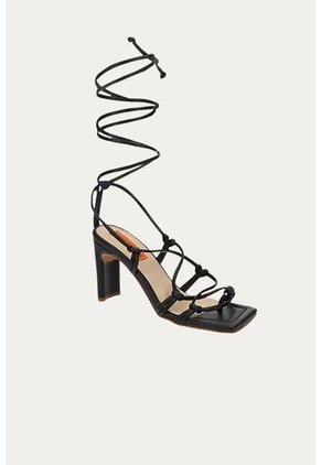 Sandalia Tacón Amelia Negro Mercedes Campuzano