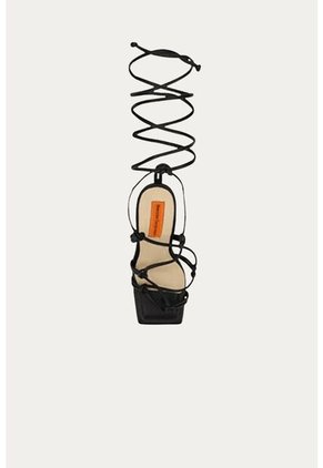 Sandalia Tacón Amelia Negro Mercedes Campuzano