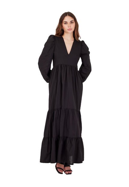 Vestido Largo Glory Negro Mercedes Campuzano
