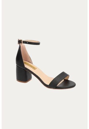 Sandalia Tacón Chin Negro Mercedes Campuzano