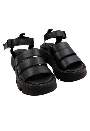 Sandalia Plataforma Harmony Negro Mercedes Campuzano