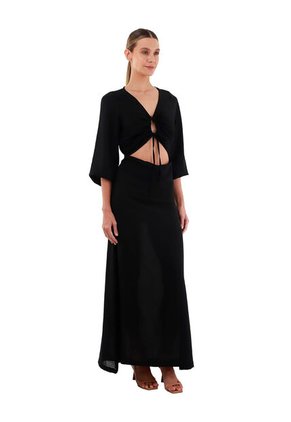 Vestido Largo Danna Negro Mercedes Campuzano