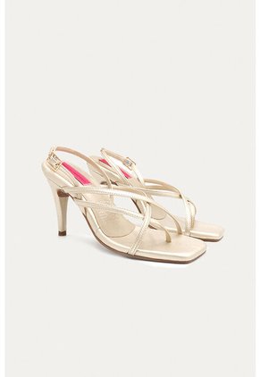 Sandalia Tacon Dina Dorado Mercedes Campuzano