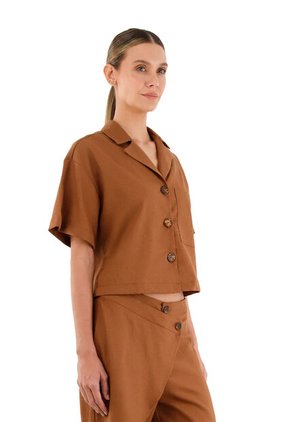 Camisa Charlize Toupe Mercedes Campuzano