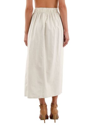 Falda Larga Niza Beige Mercedes Campuzano