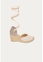 Spadrilla Plataforma Kiri Beige Mercedes Campuzano de Mercedes Campuzano