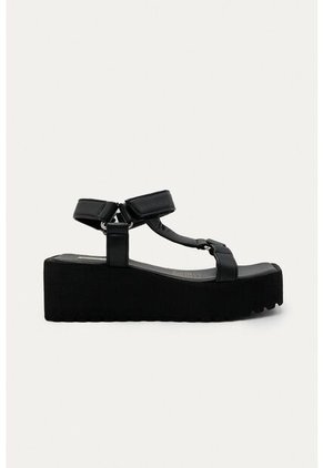 Sandalia Plataforma Ali Negro Mercedes Campuzano