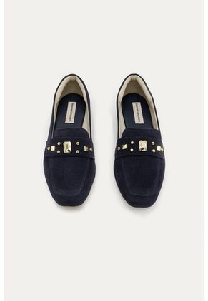 Mocasin Emma Azul Oscuro Mercedes Campuzano