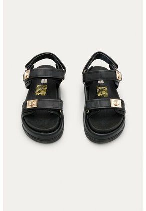 Sandalia Plataforma Serena Negro Mercedes Campuzano