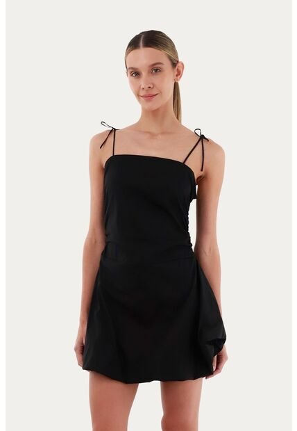 Vestido Corto Britt Negro Mercedes Campuzano