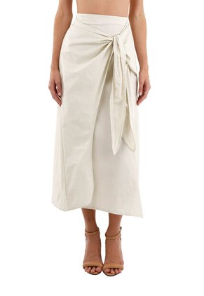 Falda Larga Niza Beige Mercedes Campuzano