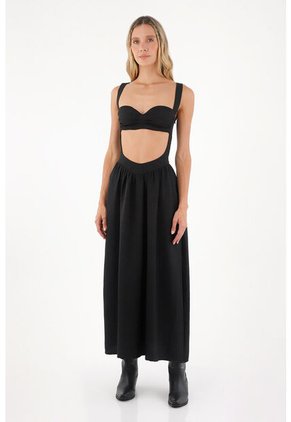 Vestido Largo Luna Negro Mercedes Campuzano