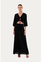 Vestido Largo Danna Negro Mercedes Campuzano de Mercedes Campuzano