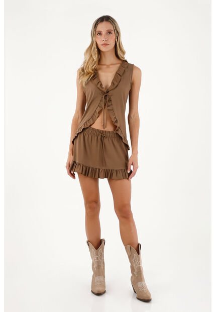 Falda Corta Amanecer Cafe Mercedes Campuzano