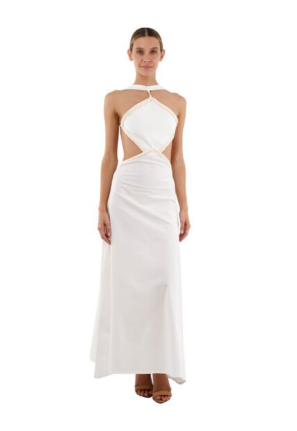 Vestido Largo Lorde Marfil Mercedes Campuzano