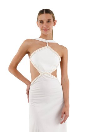 Vestido Largo Lorde Marfil Mercedes Campuzano