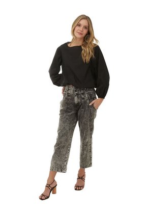 Camisa Lua Negro Mercedes Campuzano