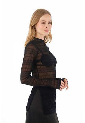 Buzo Celestia Negro Mercedes Campuzano