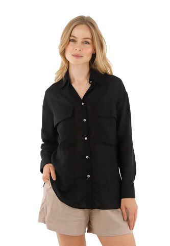 Camisa  Fleur Negro Mercedes Campuzano Mercedes Campuzano