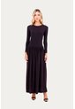 Vestido Largo Well Negro Mercedes Campuzano de Mercedes Campuzano