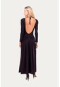 Vestido Largo Well Negro Mercedes Campuzano de Mercedes Campuzano