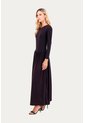 Vestido Largo Well Negro Mercedes Campuzano de Mercedes Campuzano
