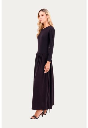 Vestido Largo Well Negro Mercedes Campuzano