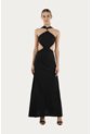 Vestido Largo Lorde Negro Mercedes Campuzano de Mercedes Campuzano