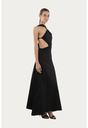 Vestido Largo Lorde Negro Mercedes Campuzano