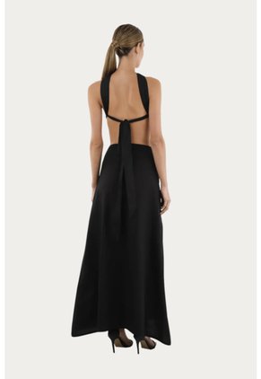 Vestido Largo Lorde Negro Mercedes Campuzano