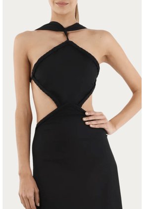 Vestido Largo Lorde Negro Mercedes Campuzano
