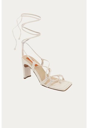 Sandalia Tacón Amelia Blanco Mercedes Campuzano