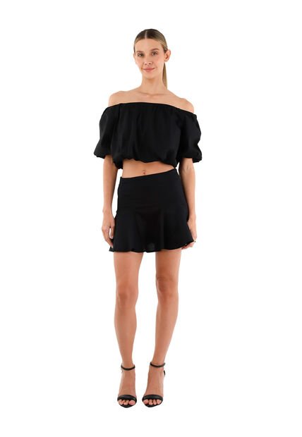 Falda Laurence Negro Mercedes Campuzano