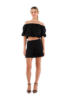 Falda Laurence Negro Mercedes Campuzano