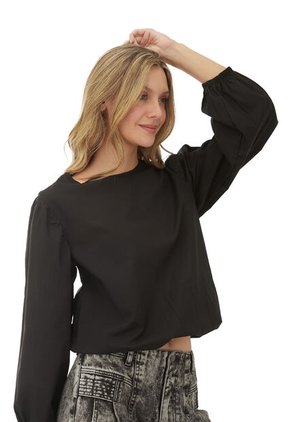 Camisa Lua Negro Mercedes Campuzano